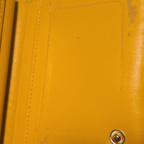 MCM Yellow Leather Wallet with Gold Accent - Picture 8 of 16